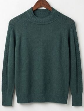 Banana Republic Lightweight Green Mock Knit Sweater XS